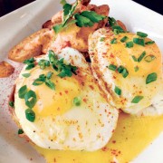 Restaurant Epic's Southern-Style Pulled Pork Eggs Benedict ($10)