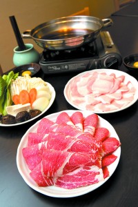Premium Beef & Pork Sukiyaki ($26.80, 15 years and up; $9.80, ages 6-14; $3.80, ages 3-5) course from Gyuta's unbeatable all-you-can-eat menu.