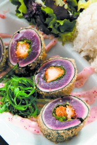 Kahai Street Kitchen's Panko Shrimp Stuffed Ahi Roll (market price). Leah Friel file photo