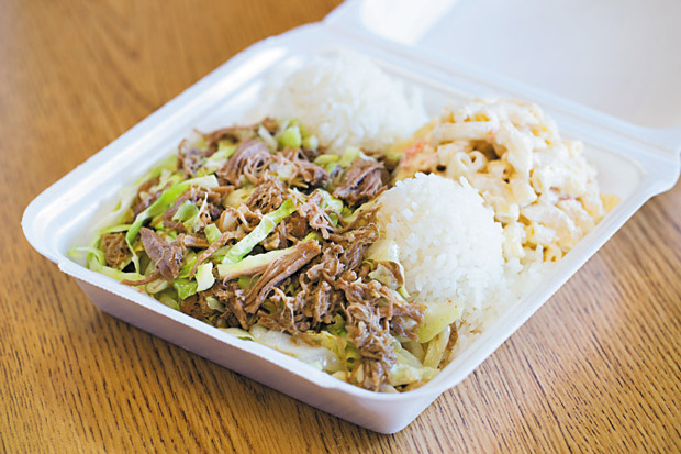 Kalua Pork Cabbage ($7.45 mini, $9.95 regular). Anthony Consillio photo
