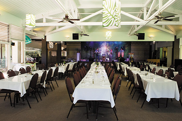 The spacious interior is ideal for any event.