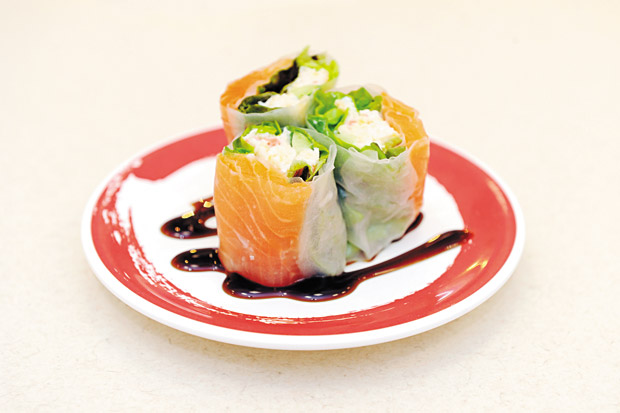 Spring Roll with salmon ($3.15)