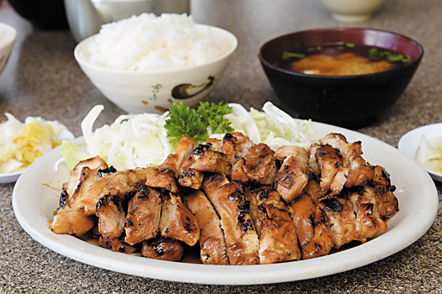 Yakitori Chicken Plate ($10.95 happy hour, $12.95 regular)