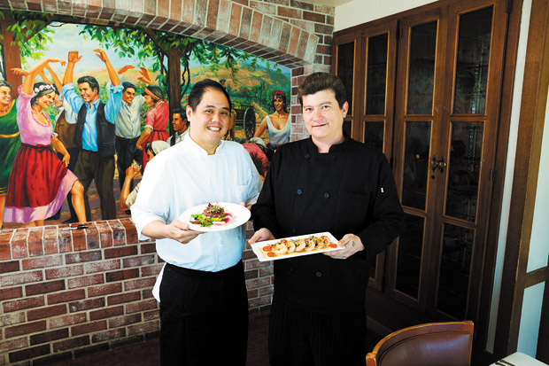 Executive chef Edmond Kwok and sous chef Glen Van Horn present new starters they're introducing to the menu. 