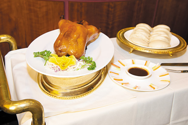 Peking Duck ($50 regularly, but on special for $25 until the end of August) with Chinese buns and all the fixings. 