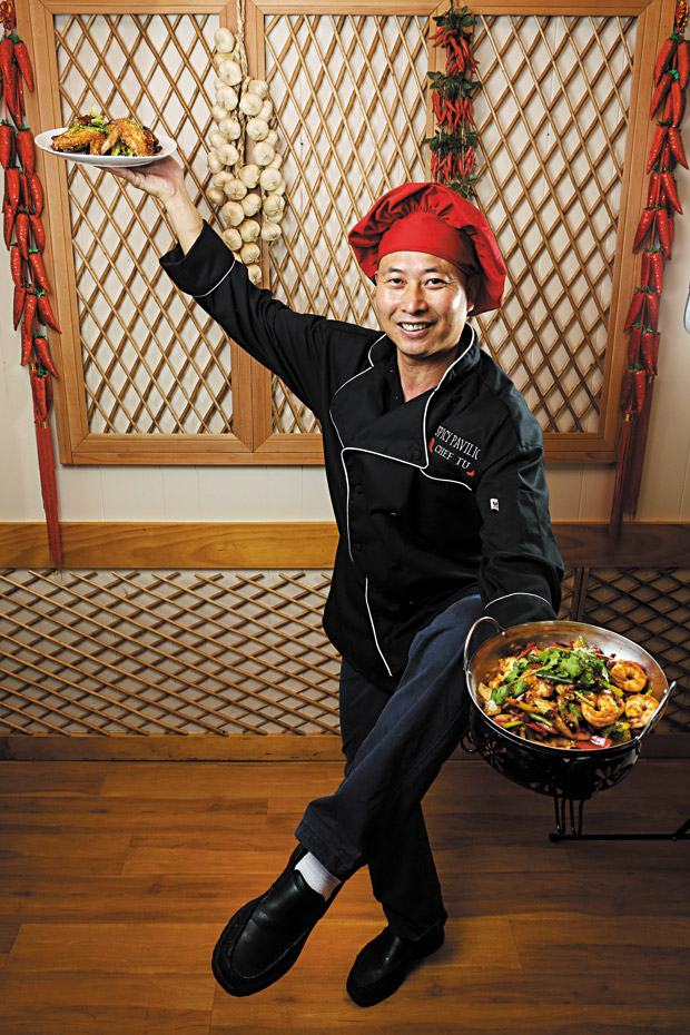 Owner and chef Gary Tu shows off his culinary creativity. 