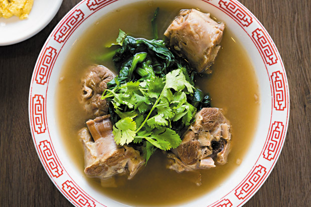 Oxtail Style Turkey Neck Soup ($7.25 fast-food counter, $8.25 dine-in restaurant)