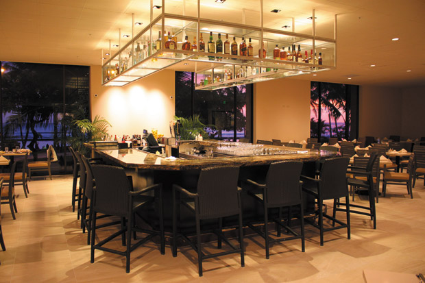 Kuhio Beach Grill features a chic yet casual interior.