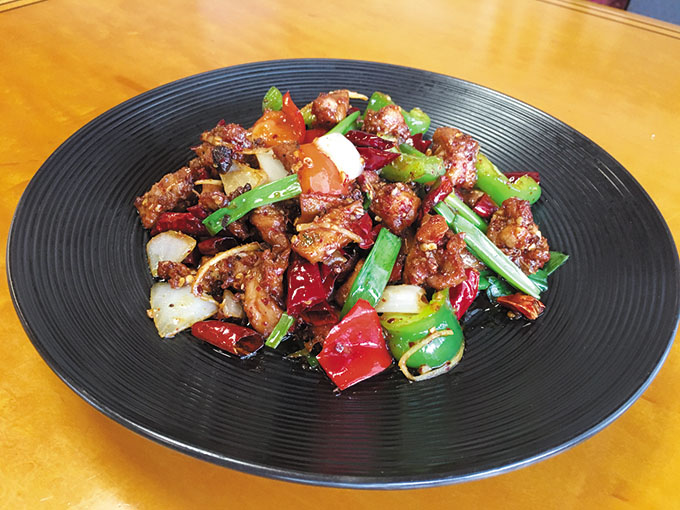 Spicy Pavilion's Diced Chicken with Chili Peppers ($12.99). Lynsey Beth Futa photo