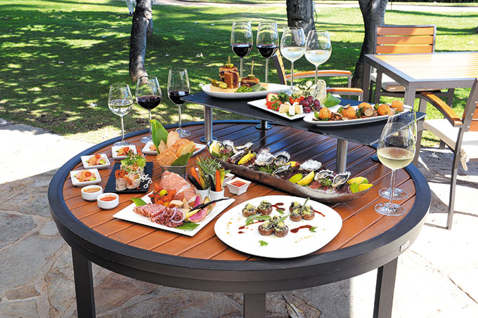 Hors d'oeuvres and wine pairings for A Celebration of Wine at The Kahala.