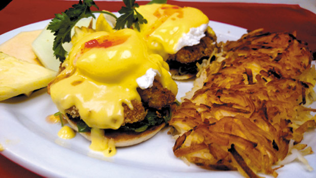 Real Blue Crabcake Benedicts ($15.99, holiday special) PHOTO COURTESY OF BIG CITY DINER