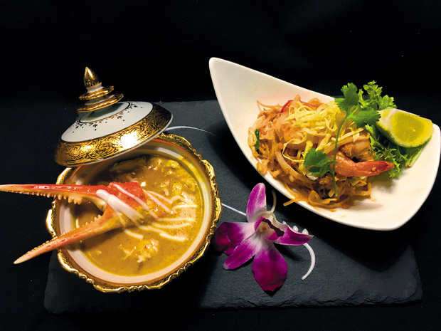 Yellow Curry Crab and Pad Thai (Chef's Tasting Menu, $58)