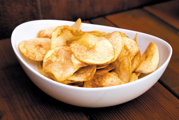 Homemade Potato Chips with Himalayan Salt ($4) 