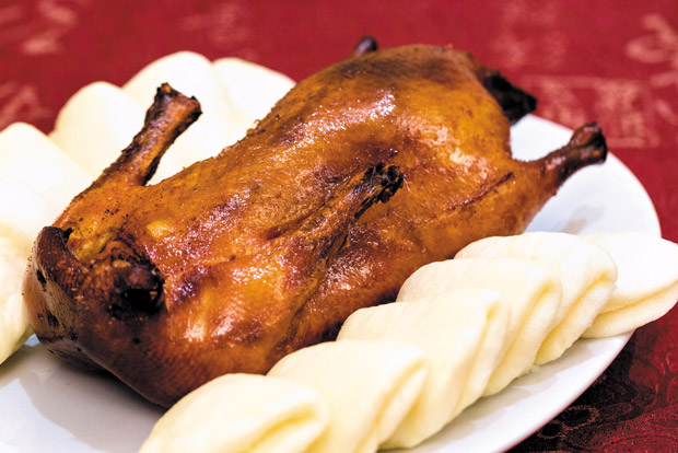 Peking Duck with Buns ($19.50 half, $36 whole) 