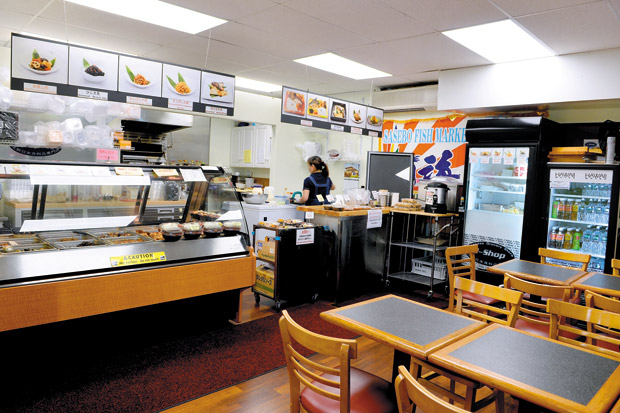 J-Shop's interior is stocked with Japanese foods and products. 