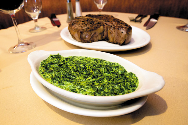 Ruth's Chris' Creamed Spinach and Porterhouse for Two steak 