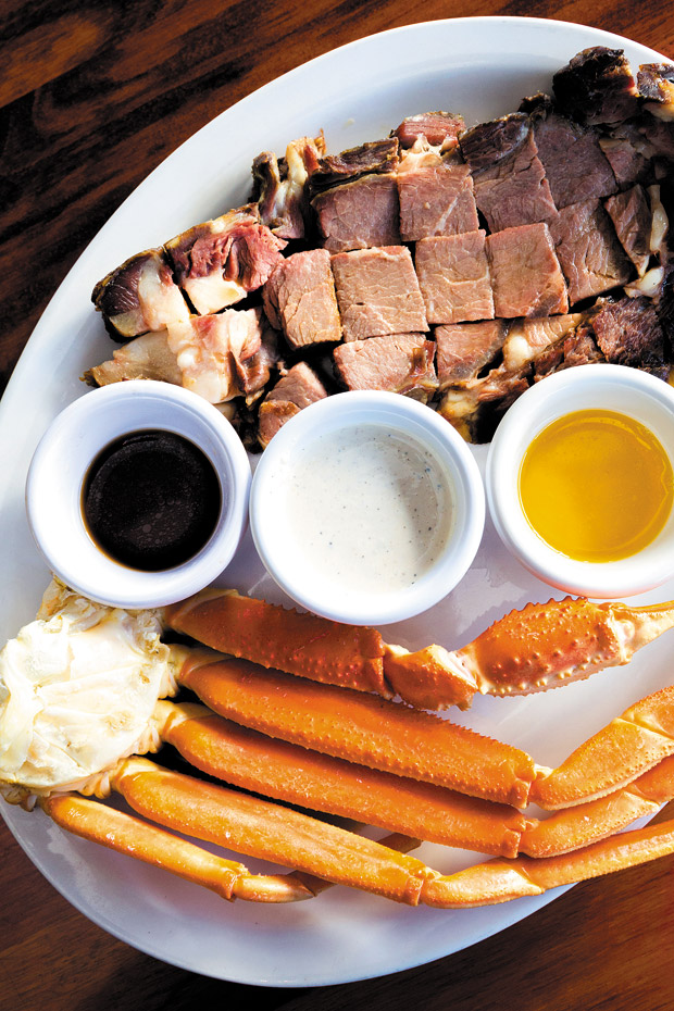 Roasted Prime Rib and Snow Crab Platter (complementary with February Special) 