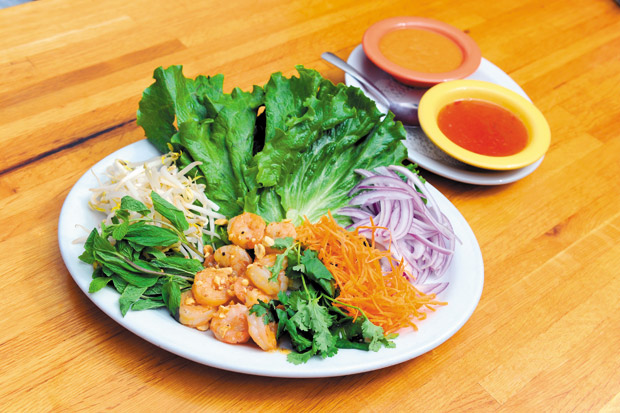Thai Shrimp Lettuce Wraps with Fresh Mint & Cilantro ($12.99 weekly special) 