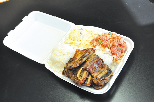 Two Choice Combo with Pulehu Beef Short Ribs and Spicy Ahi Poke 