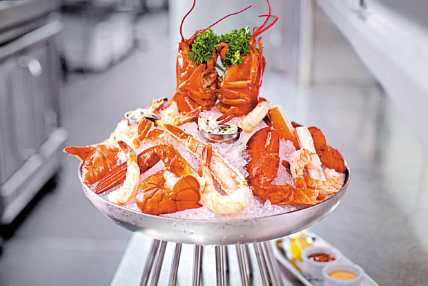 Chilled Seafood Tower from Ruth's Chris makes a splash. FILE PHOTO 